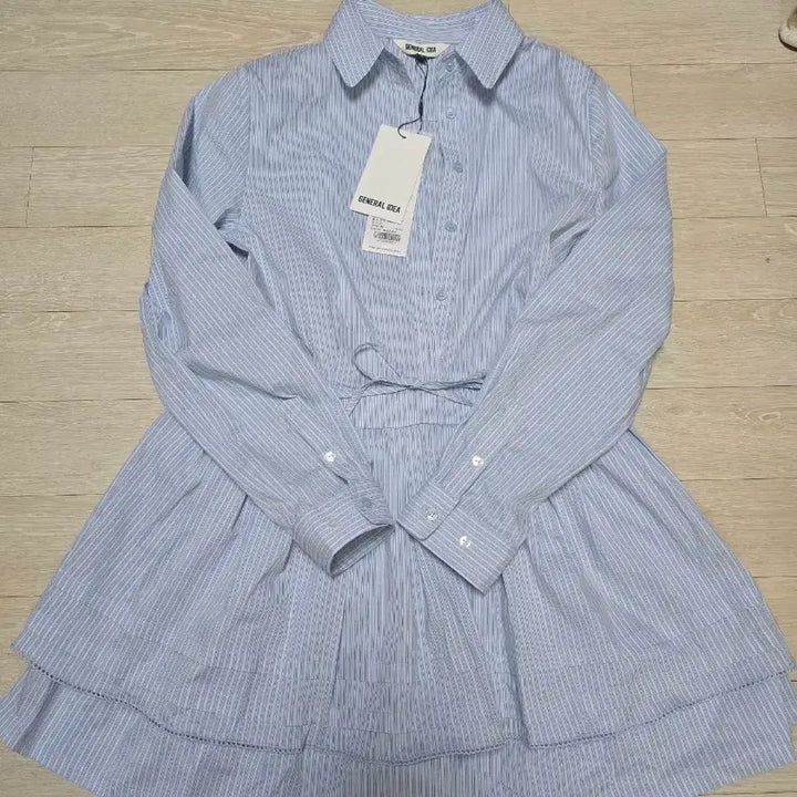 [BUNJANG] GENERAL IDEA Striped Shirt Dress / 제너럴아이디어 스트라이프 셔츠 원피스