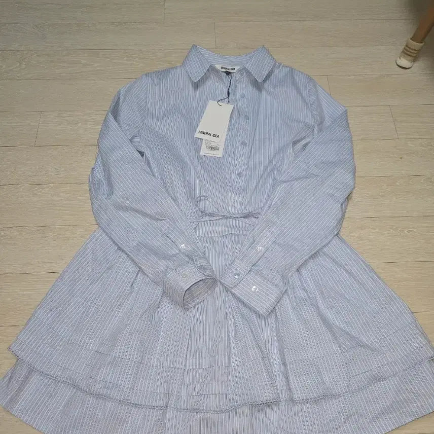 [BUNJANG] GENERAL IDEA Striped Shirt Dress / 제너럴아이디어 스트라이프 셔츠 원피스