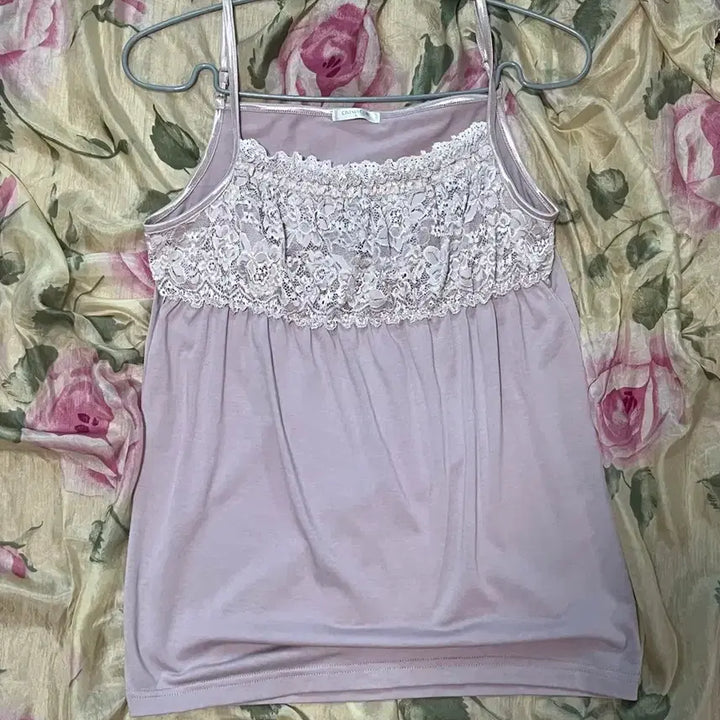 [BUNJANG] Vintage Gracie Pink Lace Camisole / 빈티지 그레이시핑크 레이스 나시