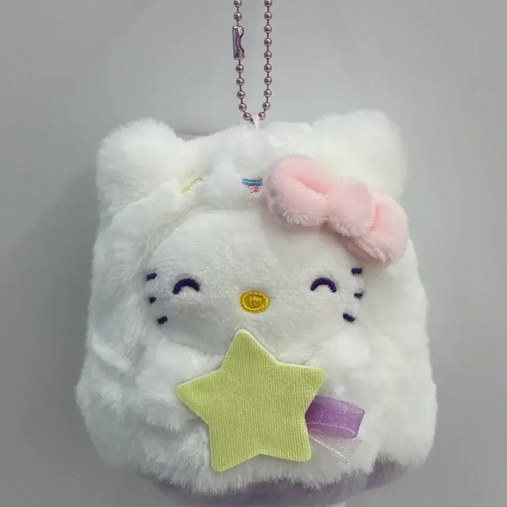 [BUNJANG] Hello Kitty Starry Obake Glow-in-the-Dark Plush Keychain / 키티 스타리 오바케 야광 인형 키링