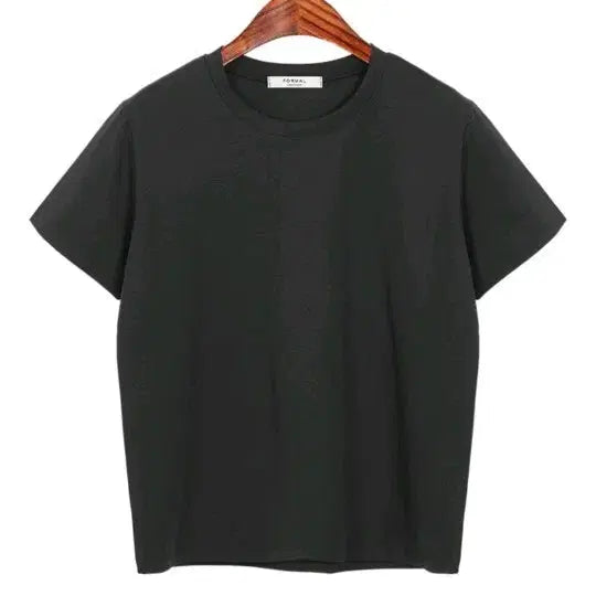 [BUNJANG] Korean Made Black Short-Sleeve T-Shirt / 국산 탄탄 반소매티 블랙