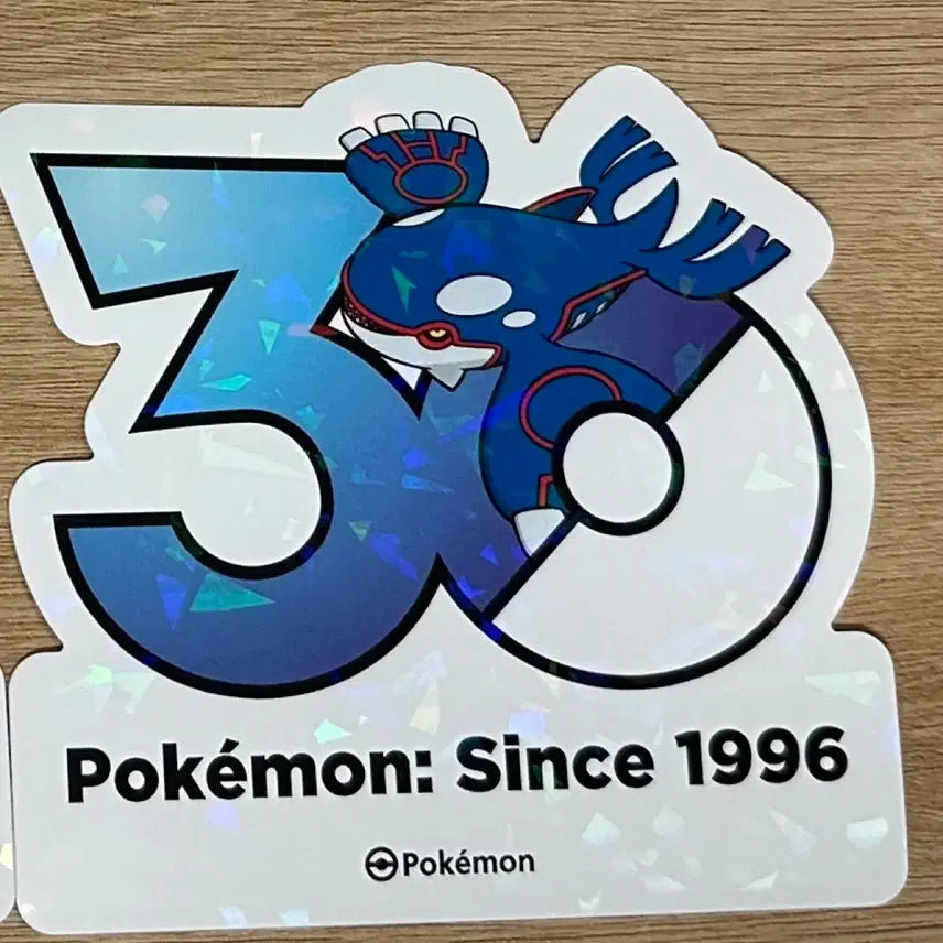 [BUNJANG] Pokemon 30th Anniversary Hologram Sticker Set - Groudon &amp; Kyogre / [포켓몬 30주년 기념 로고 스티커]그란돈, 가이오가