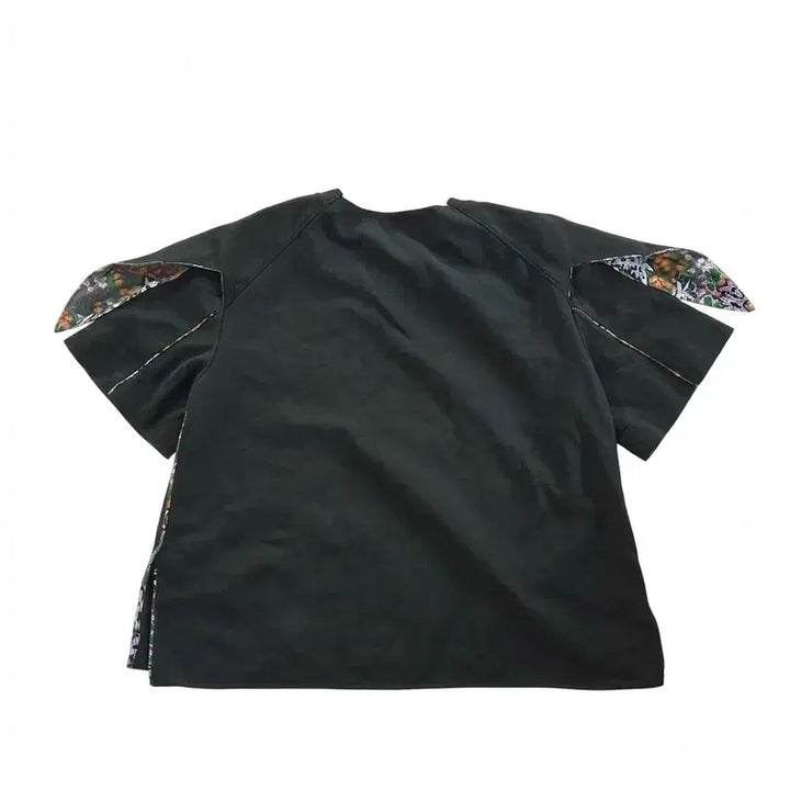 [BUNJANG] System Flower Print Short Sleeve T-Shirt / 시스템 플라워 안감 포인트 반팔 티셔츠