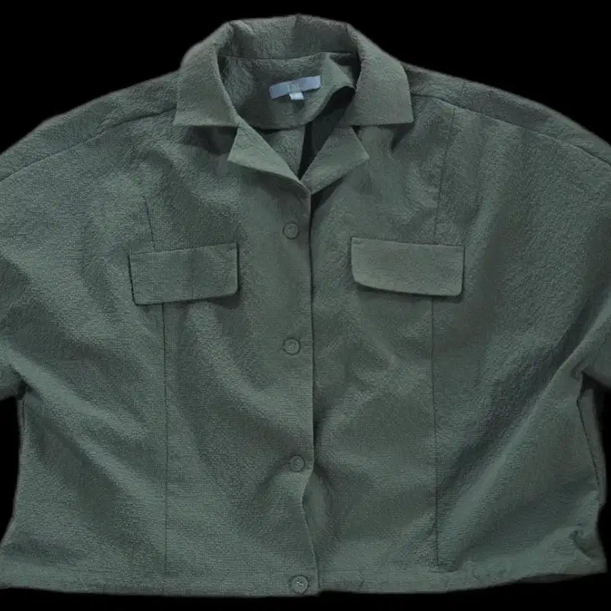 [BUNJANG] LBL Cropped Shirt and Skirt Set-up Khaki / LBL 크롭 셔츠 스커트 셋업 카키세트