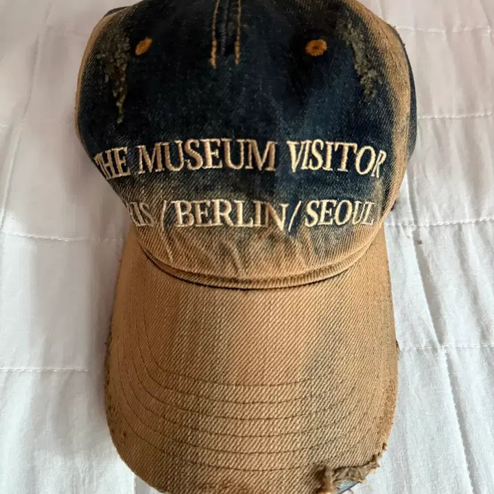 [BUNJANG] The Museum Visitor Washed Denim Ball Cap Yellow/Blue / 더뮤지엄비지터 데님 볼캡 워싱 Yellow/Blue