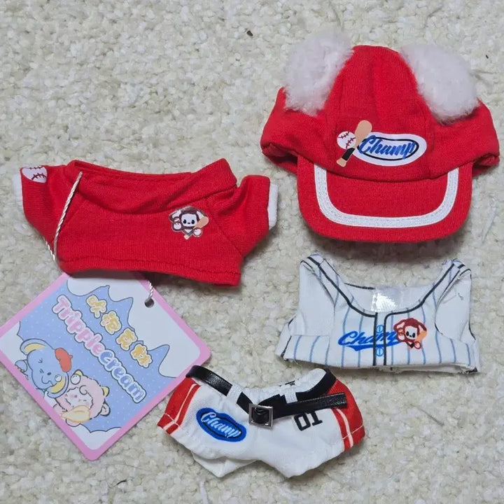 [BUNJANG] 10cm Doll Baseball Uniform Set / 10cm 인형옷 야구복