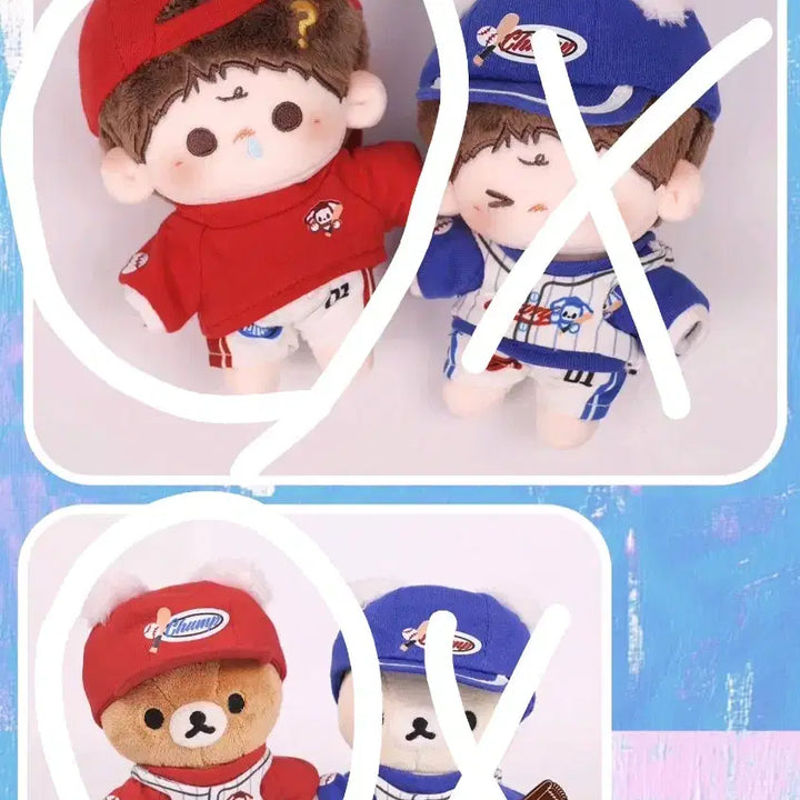 [BUNJANG] 10cm Doll Baseball Uniform Set / 10cm 인형옷 야구복