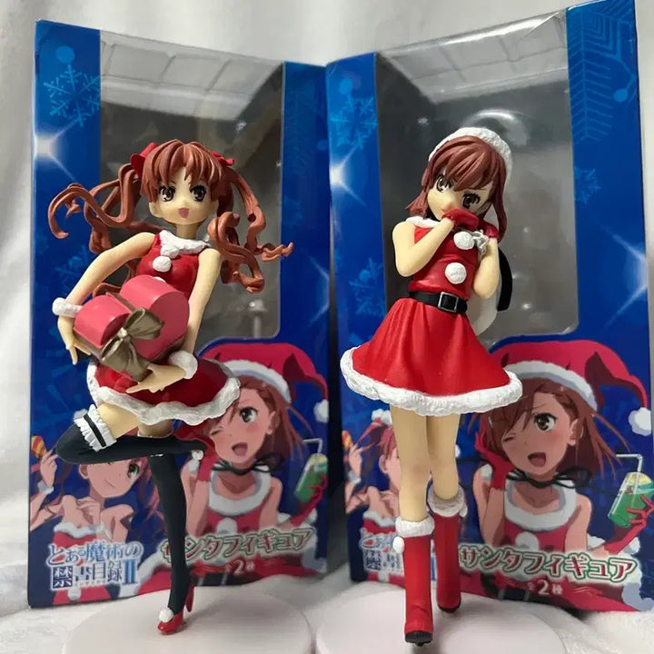 [BUNJANG] A Certain Scientific Railgun Mikoto Misaka &amp; Kuroko Shirai Santa Figure / 어과초 어마금 미사카 미코토 시라이 쿠로코 산타 피규어