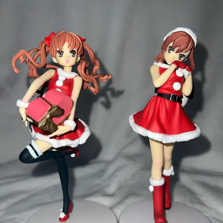 [BUNJANG] A Certain Scientific Railgun Mikoto Misaka &amp; Kuroko Shirai Santa Figure / 어과초 어마금 미사카 미코토 시라이 쿠로코 산타 피규어