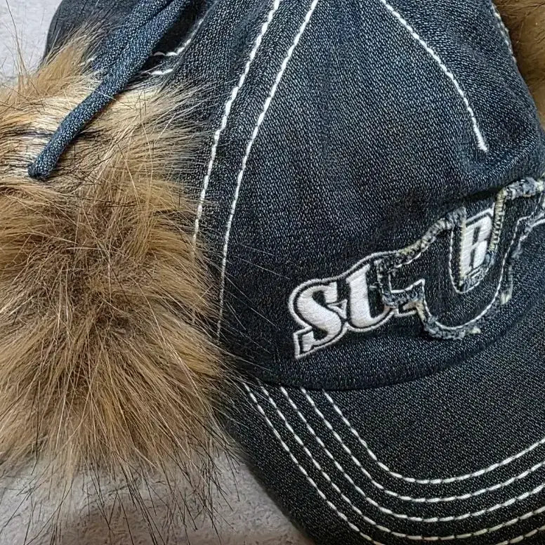 [BUNJANG] Supreme x True Religion 5-Panel Dirty Indigo Cap - 25FW / 슈프림 x 트루릴리전 이어플랩 5-패널 더티 인디고 - 25FW