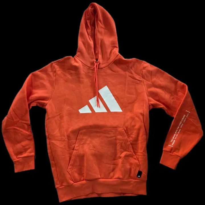 [BUNJANG] Adidas Orange Back Logo Printed Hoodie / 아디다스 오렌지 백 프린팅 후드티