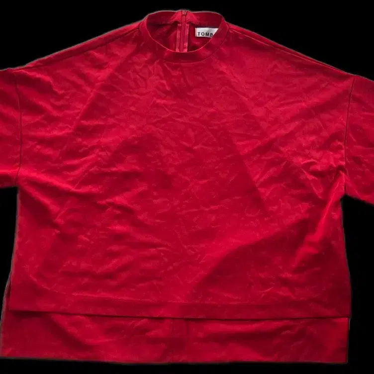 [BUNJANG] Tomboy Red Short Sleeve Blouse / TOMBOY 톰보이 레드 반팔 블라우스