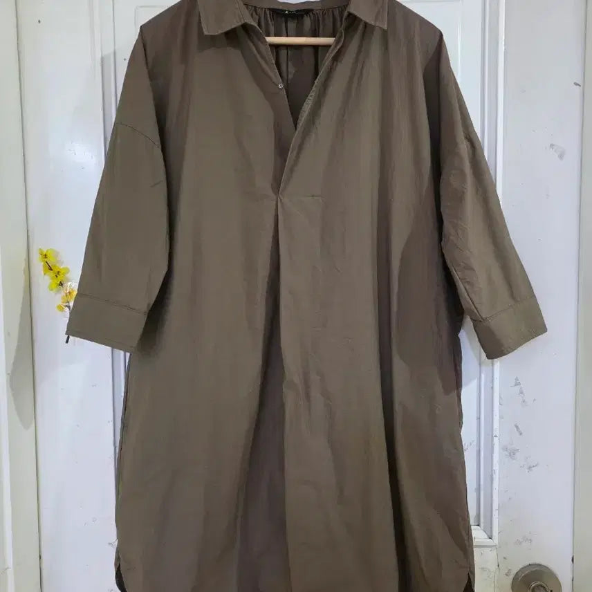 [BUNJANG] Elegant Midi Dress in Crinkled Cotton / 여름 고급스러운 핏이이쁜귀에운 바스락면. 미디원피스. 가슴단면62