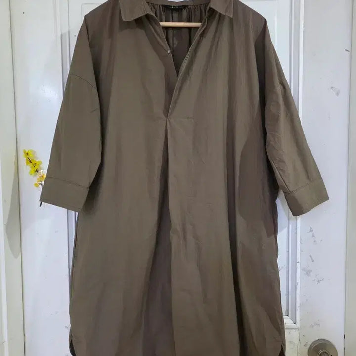 [BUNJANG] Elegant Midi Dress in Crinkled Cotton / 여름 고급스러운 핏이이쁜귀에운 바스락면. 미디원피스. 가슴단면62