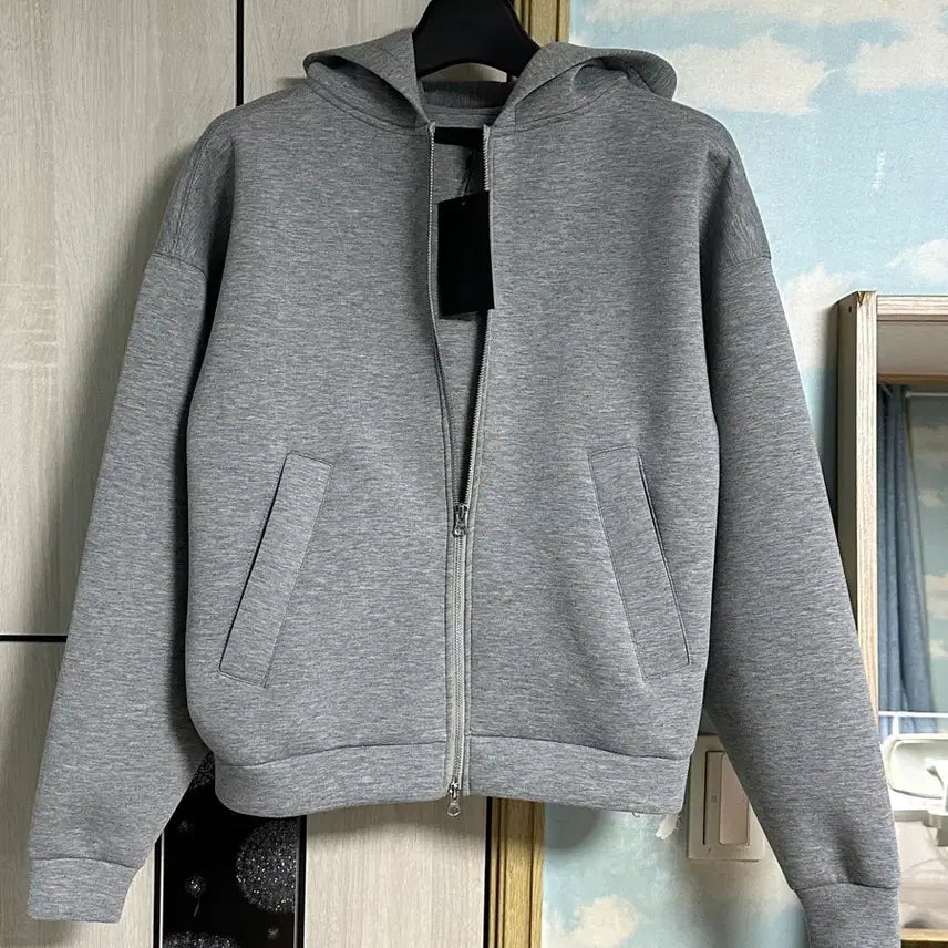 [BUNJANG] DNSR Neoprene Hooded Zip-Up Gray L / (새상품/L) DNSR 네오프렌 후드집업 그레이