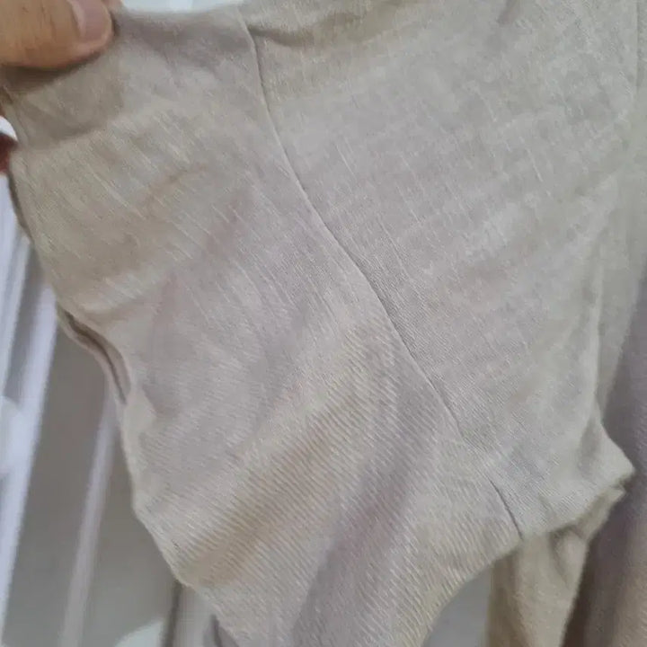 [BUNJANG] Linen Long Dress with Frill Hem / 여름 시원한 고급스러운 디자인이쁜 마. 린넨 롱원피스 가슴단면59