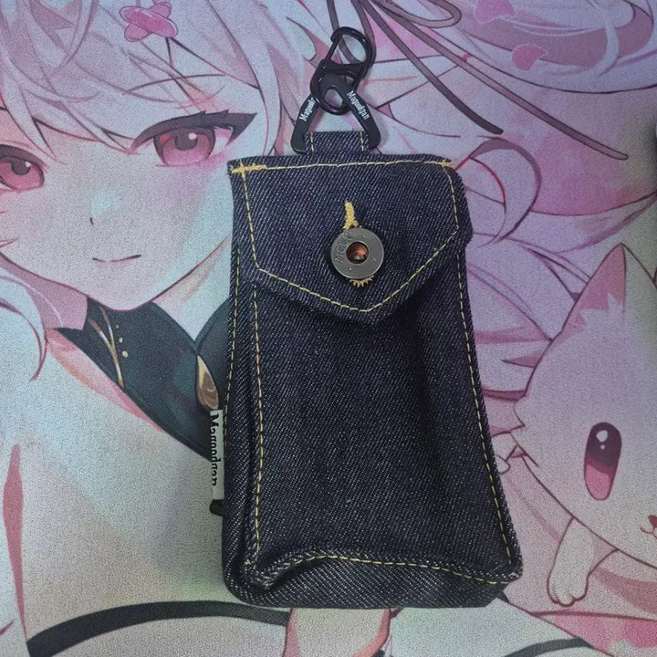 [BUNJANG] Macwoodgun Non-Fade Dark Indigo Denim Wallet Keychain / 맥우드건 넌페이드 다크인디고 데님 지갑 키링