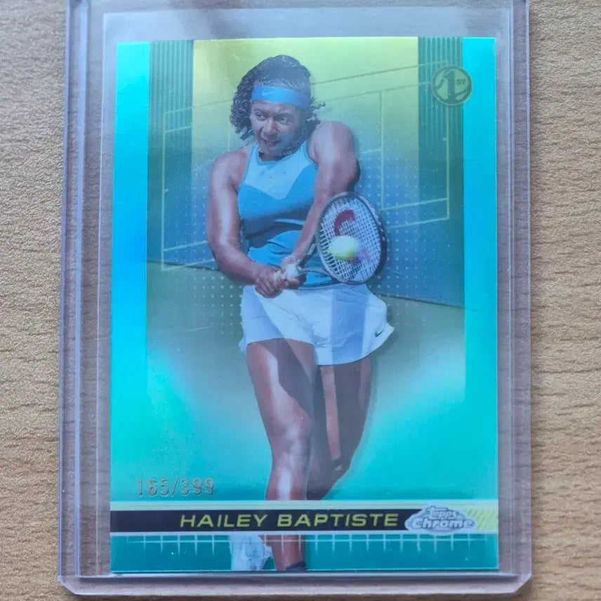 [BUNJANG] Topscrom Tennis Hailey Baptiste 399 Limited First Aqua Reflector Card / 2024 탑스크롬 테니스 헤일리 밥티스트 399한정 퍼스트 아쿠아리프렉터