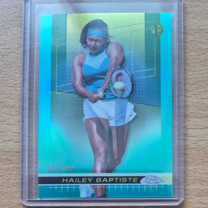 [BUNJANG] Topscrom Tennis Hailey Baptiste 399 Limited First Aqua Reflector Card / 2024 탑스크롬 테니스 헤일리 밥티스트 399한정 퍼스트 아쿠아리프렉터