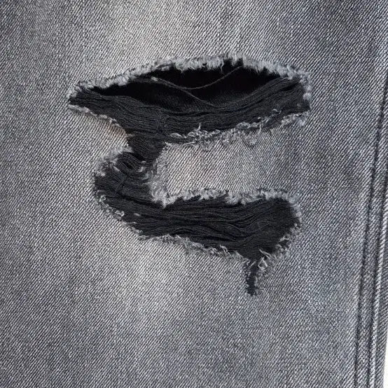 [BUNJANG] Distressed Wide Leg Denim Pants / 구제 와이드 데님
