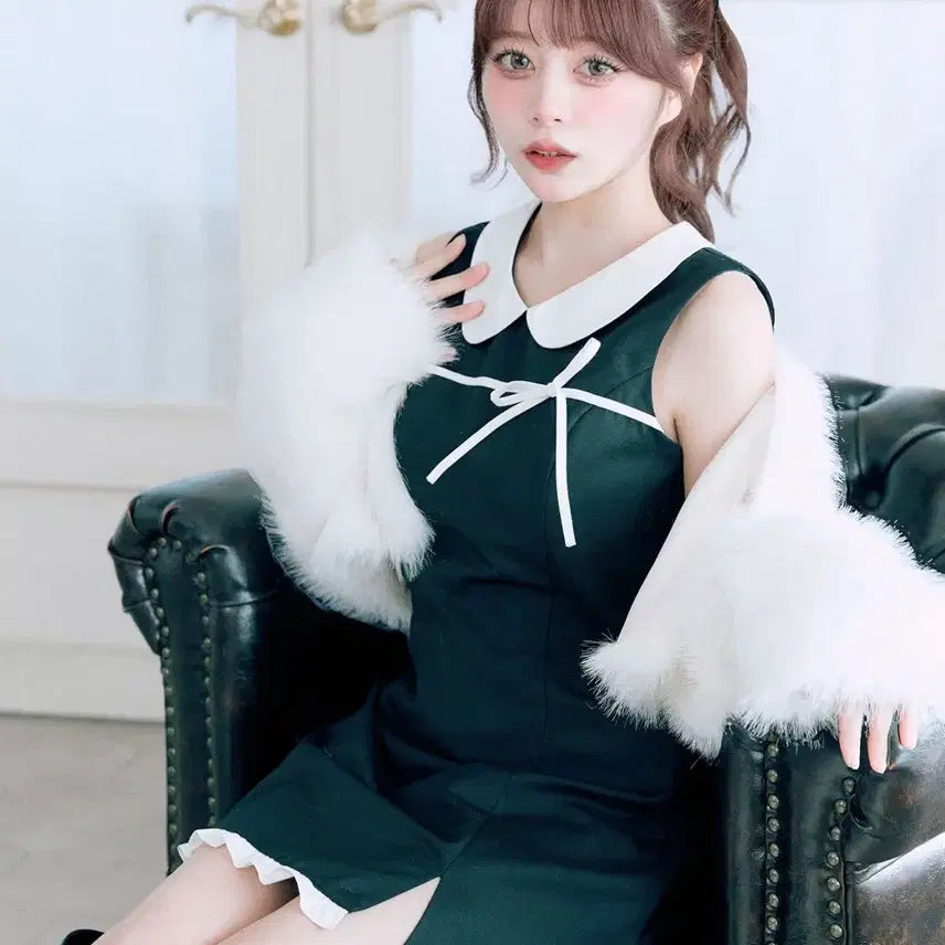 [BUNJANG] Belle Charme Pure Ribbon Dress / Belle Charme Pure Ribbon Dress 스나계 원피스