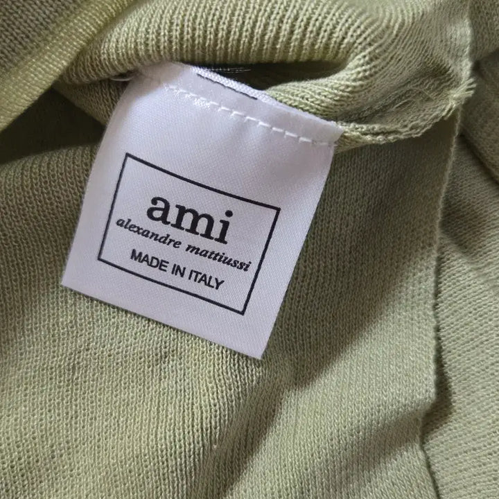 [BUNJANG] AMI Paris Embroidered Logo Thin Knit T-Shirt / 아미(ami)시원한얇은니트티