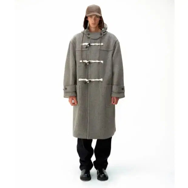[BUNJANG] Coar Oversized Alpaca Blend Duffle Coat / (L) 쿠어 오버사이즈 알파카 블렌드 더플 코트