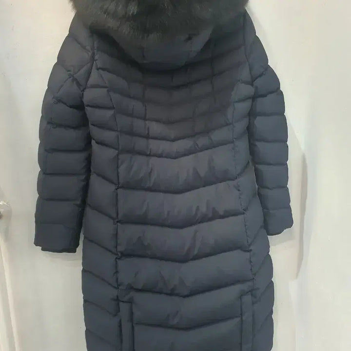 [BUNJANG] Flamingo Fox Fur Down Long Padded Coat Black Size 66 / 플라밍고  여우퍼 거위털 롱 패딩 블랙 66