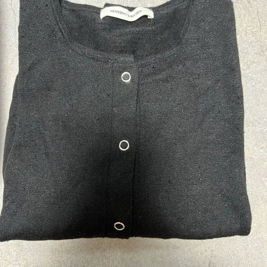 [BUNJANG] Nothing Written Panna Round Cardigan Black / 낫띵리튼 panna round cardigan/black