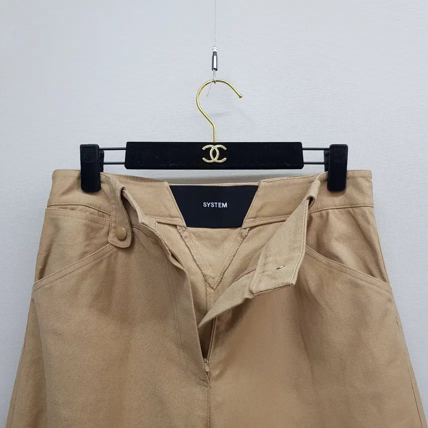 [BUNJANG] System 2022 Wide Cotton Pants Beige / 한섬 시스템 2022 와이드 코튼 팬츠 67-98사이즈