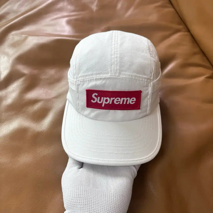 [BUNJANG] Supreme Mesh Pocket Camp Cap White / 슈프림 캠프캡 모자 박스로고 메쉬 포켓 화이트