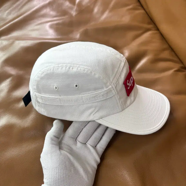 [BUNJANG] Supreme Mesh Pocket Camp Cap White / 슈프림 캠프캡 모자 박스로고 메쉬 포켓 화이트