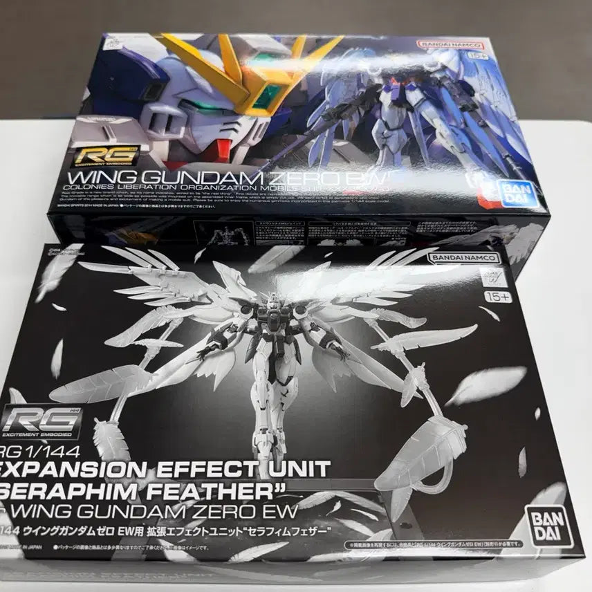 [BUNJANG] RG Wing Gundam Zero EW with Seraphim Feather Effect Bundle Set / RG 윙 건담 제로 EW + 세라핌 페더 이펙트 일괄