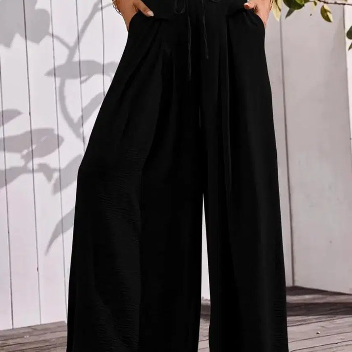 [BUNJANG] Black Wide Long Pants / 블랙 와이드 롱 팬츠.새상품