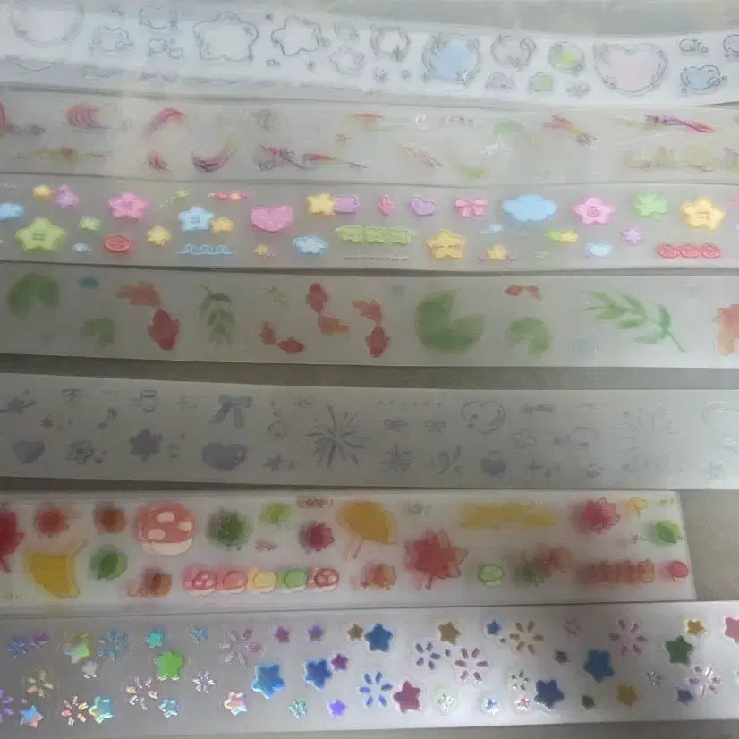 [BUNJANG] Kiss-cut Sebum Material Deco Tape (Cut Portion) / 맛보기 키스컷 소분마테(데코용2)