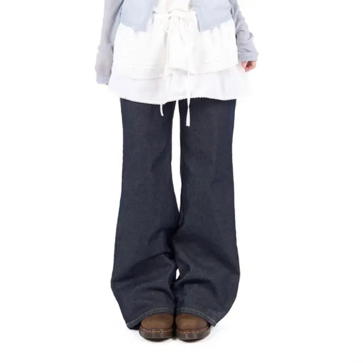 [BUNJANG] Rit Kim Non-Fade Flare Low Pants / 릿킴 논페이드 플레어 로우 팬츠