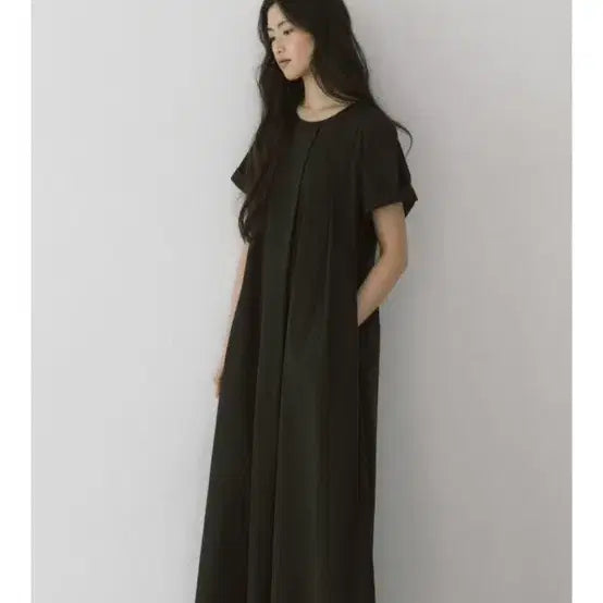 [BUNJANG] Venuit Sorbet Long Dress Charcoal Black / 새상품) 베뉴엣 소르베 롱원피스 차콜 블랙