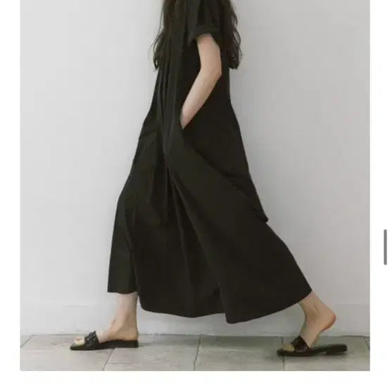 [BUNJANG] Venuit Sorbet Long Dress Charcoal Black / 새상품) 베뉴엣 소르베 롱원피스 차콜 블랙