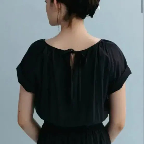 [BUNJANG] Mango Please Tina Shirring Long Dress Navy / 망고매니플리즈 티나 셔링 롱 원피스 네이비