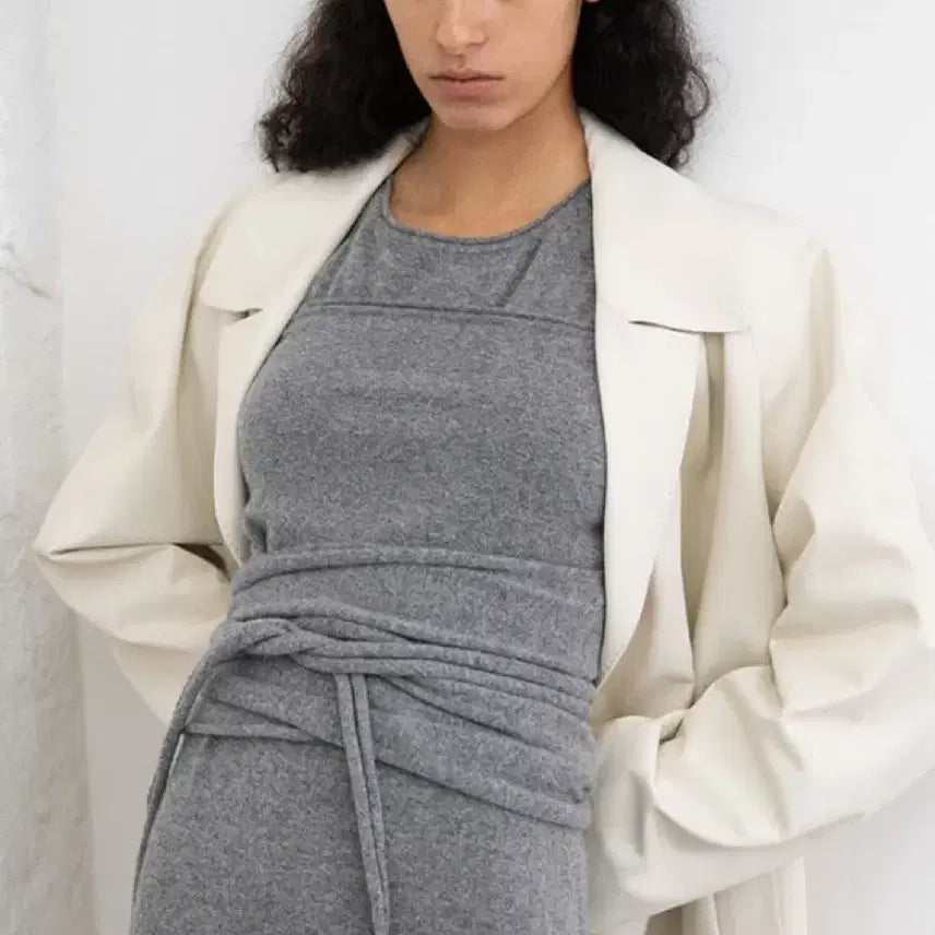 [BUNJANG] LE917 Cashmere Blend Knit Tube Top Set / 르917 CASHMERE BLEND KNIT TUBE TOP SET