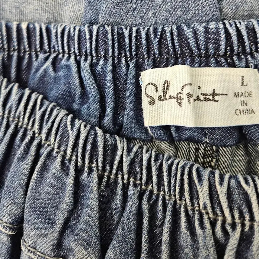 [BUNJANG] Cat Character Denim Baggy Pants / A4399  고양이 캐릭터 데님 배기 팬츠