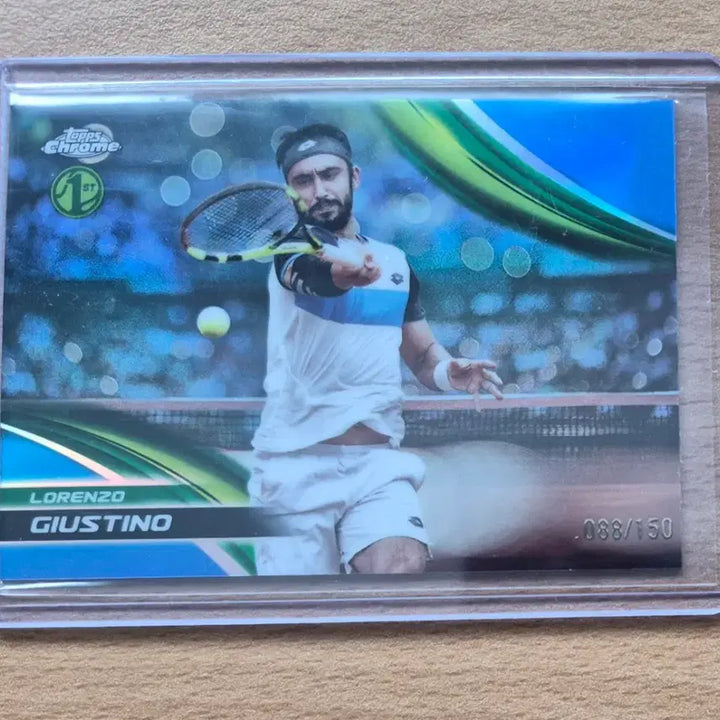 [BUNJANG] 2025 Topscrom Tennis Lorenzo Giustinino Limited Edition Blue Reflector Card / 2025 탑스크롬 테니스 로렌조 주스티노 150한정 블루 리프렉터카드