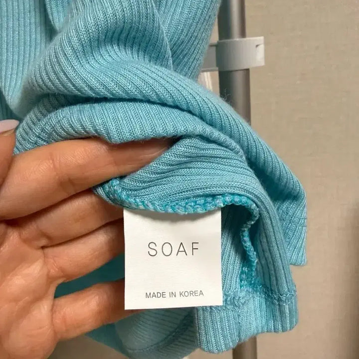 [BUNJANG] Spring Neon Ribbed Knit Blue / 스프링 네온 골지 니트 블루