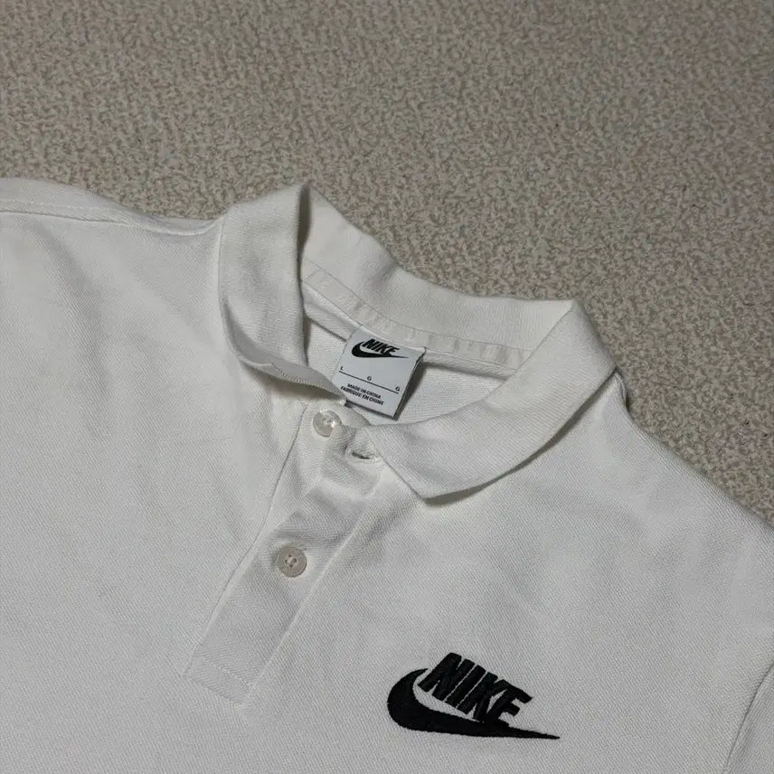 [BUNJANG] Nike L Pique Short Sleeve T-shirt White / 나이키 L 피케 반팔티 화이트