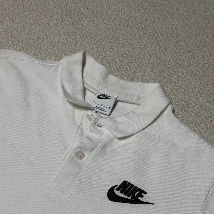 [BUNJANG] Nike L Pique Short Sleeve T-shirt White / 나이키 L 피케 반팔티 화이트