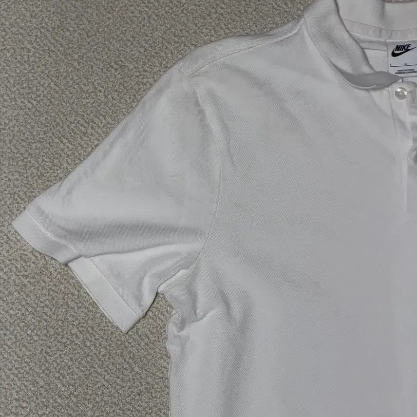 [BUNJANG] Nike L Pique Short Sleeve T-shirt White / 나이키 L 피케 반팔티 화이트