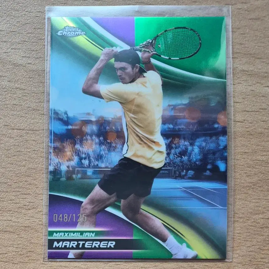 [BUNJANG] 2025 Topscrom Tennis Maximilian Martheror 125 Limited Edition Purple-Green Reflector Card / 2025 탑스크롬 테니스 막시밀리안 마르테러 125한정 퍼플그린 리프렉터