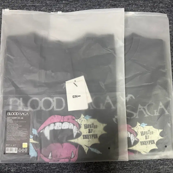 [BUNJANG] ENHYPEN Blood Saga T-Shirt Charcoal M / 엔하이픈 블러드 사가 T-Shirt Charcoal M Size