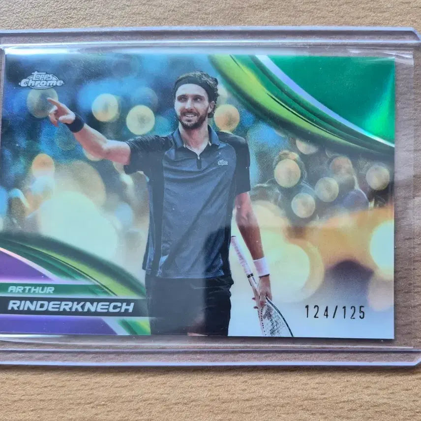 [BUNJANG] 2025 Topscrom Tennis Arthur Rinderknech 125 Limited Edition Purple Green Reflector Card / 2025 탑스크롬 테니스 아르투르 린데르크네슈 125한정 퍼플그린리프렉터