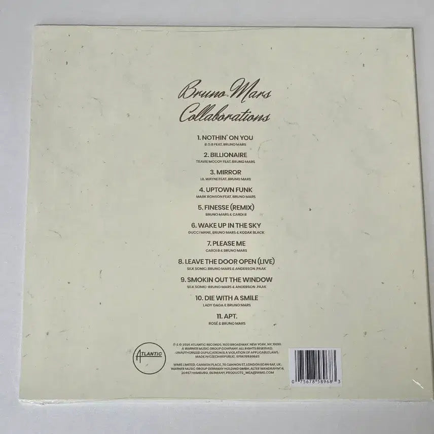 [SOLD OUT] 브루노 마스 BRUNO MARS Collaborations RSD LP